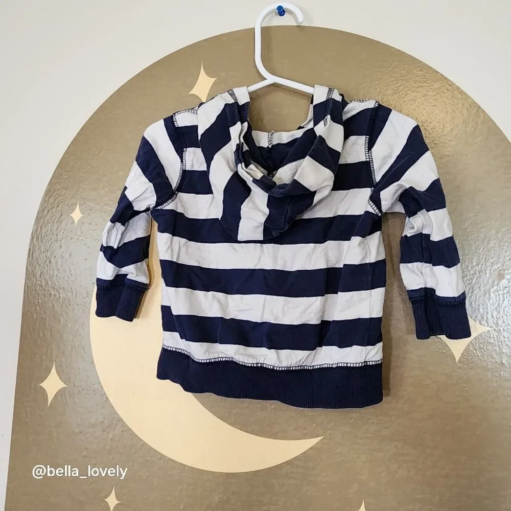 🏖 12M Carter's Zip Up Hoodie Jacket Dinosaur Striped